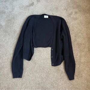 Urban Outfitters navy crop cardigan